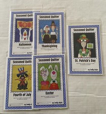 Lot of 5 Seasoned Quilter 10.5x10.5  Patterns Wall Hanging Quilt