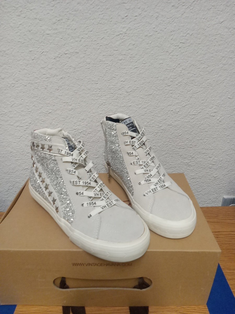 Vintage Havana Silver Sequin High Top Sneakers DYNO HIGH MULTI SPARKLE