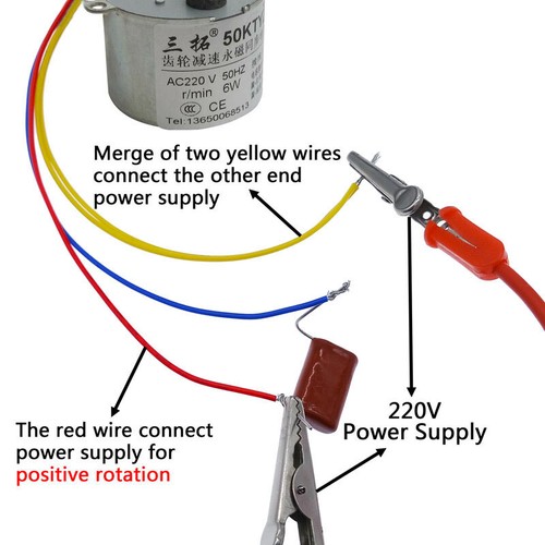 50KTYZ AC220V 50Hz 6W Speed Reducing High Torque GearBox Synchronous Gear Motor - Picture 6 of 7