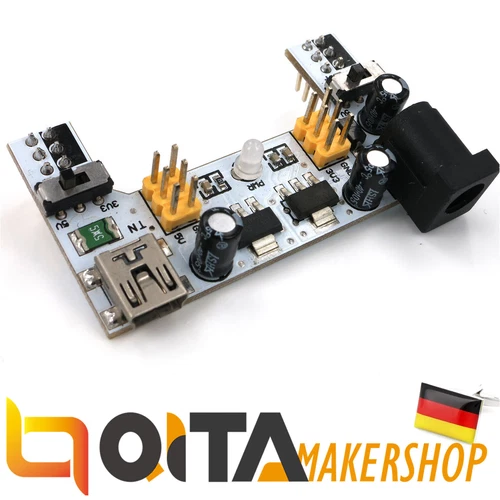 Breadboard Power Supply Netzteil 3.3V / 5V kompatibel MB102 für Arduino