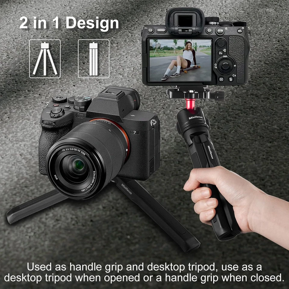 Aluminum Mini Tripod Stand Handheld for Gimbal Stabilizer DSLR Camera Monopod - Bild 2 von 4
