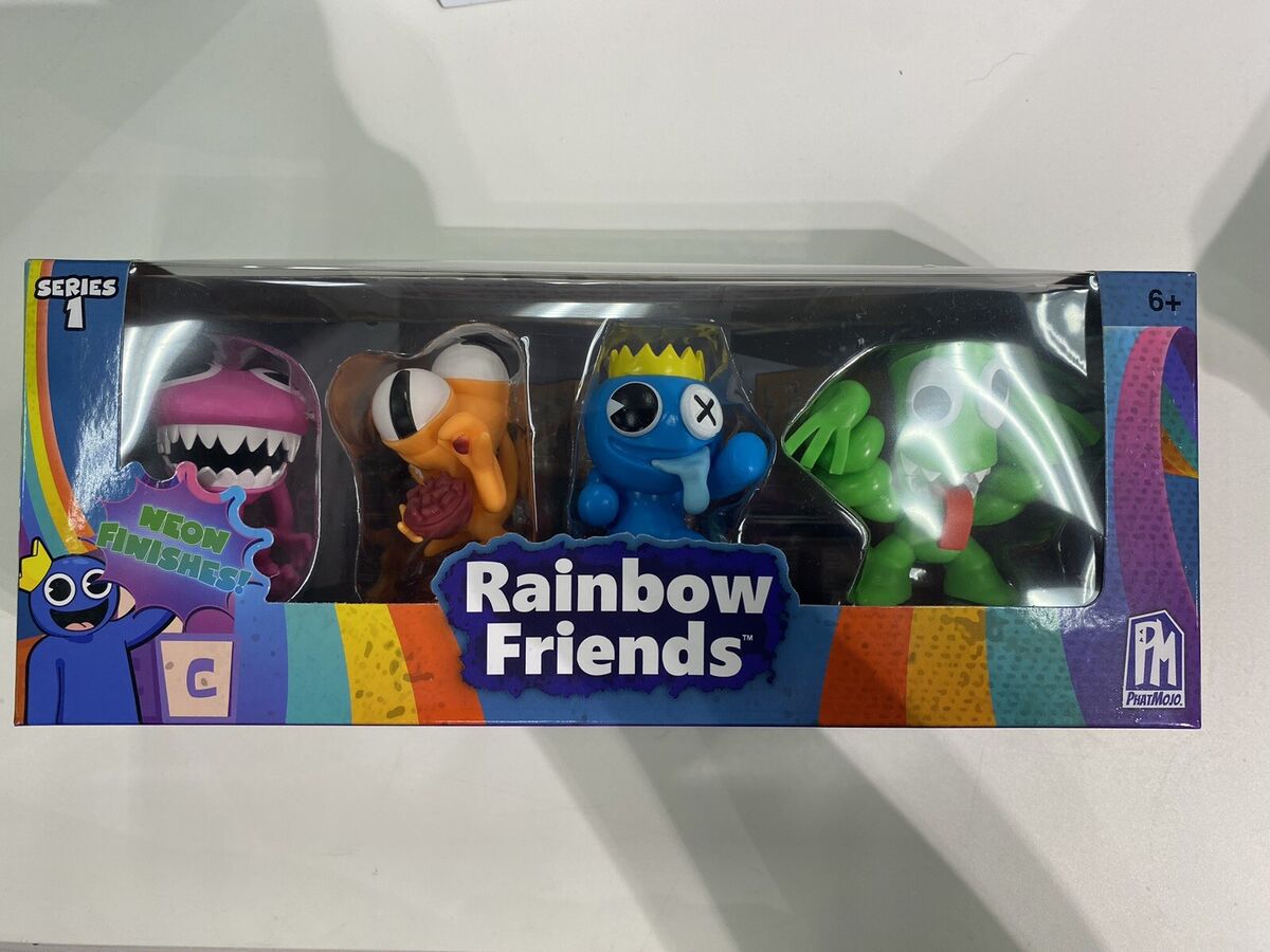 Rainbow Friends Purple, Orange, Green & Blue Figure 4-Pack (Neon Finishes!)