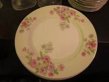 GHB Japan 6-3/4" Bread Plate Pink, Purple & White Flowers