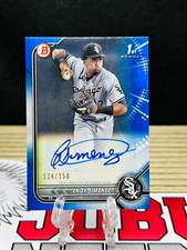 2022 Bowman 1st Paper Prospect Autographs Blue Border #PPA-EJZ Enoy Jimenez RC