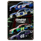 Vintage Hendrick Motorsports Aluminum Wall Tin Metal Sign 8x12 Inch Poster