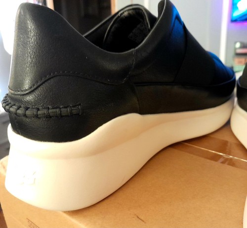 UGG Libu Slip On Leather Platform Sneaker Black Leather men’s Size US 12 - Picture 9 of 22