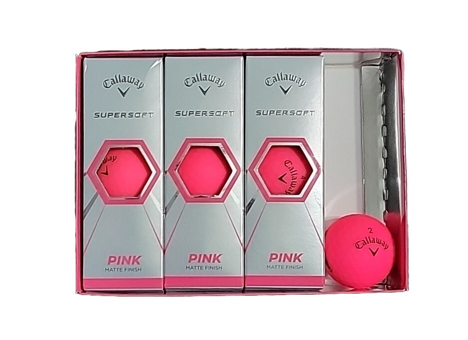 10 Callaway Supersoft Matte 2021 Pink Golf Balls 10 Pack Brand New Open Box