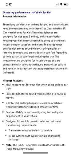 Kidz Gear Wireless Car Headphones For Kids - Picture 4 of 6