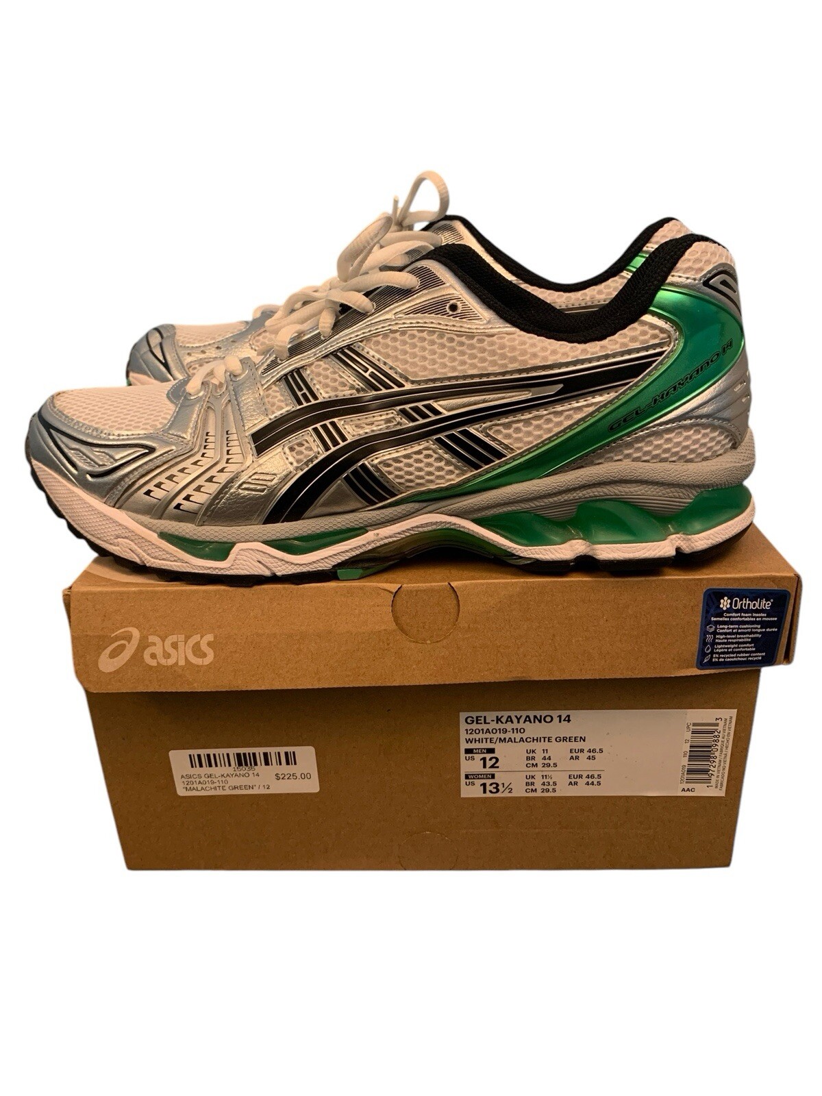 Size 12 - ASICS Gel Kayano 14 White Malachite Green Men’s Sneakers 1201A019-110