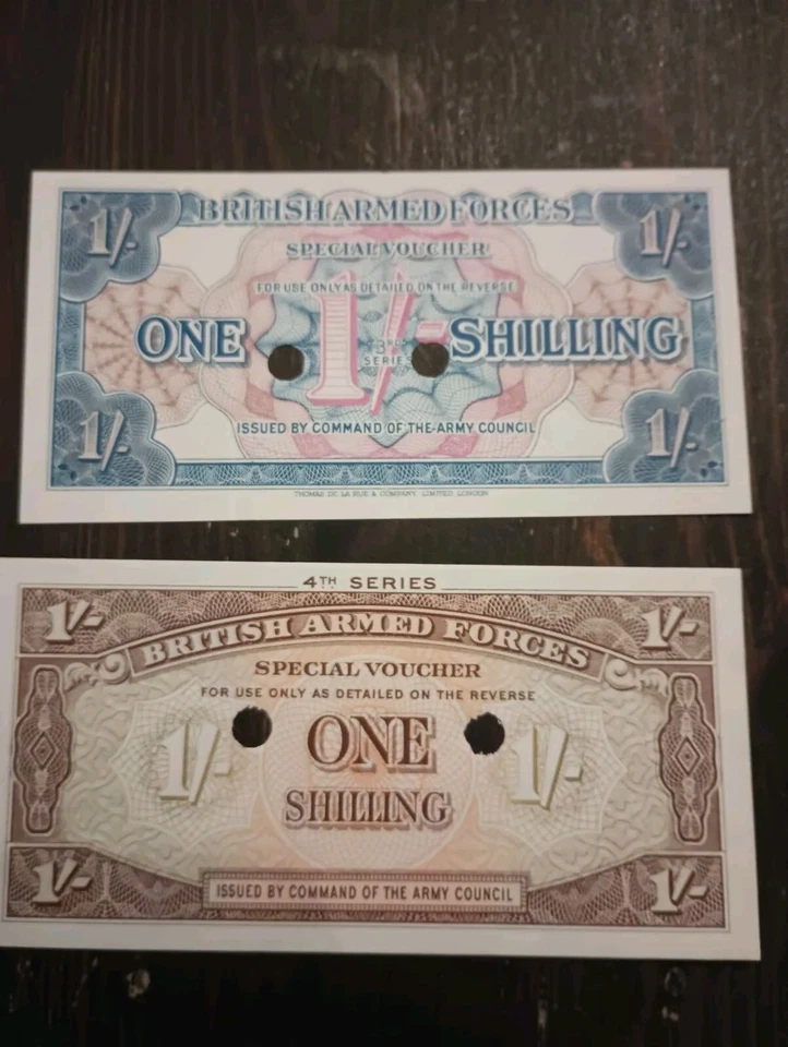 Moneda militar británica 2 agujeros cancelada + billete de 5000 pesos de Uruguay Foto 4 de 4