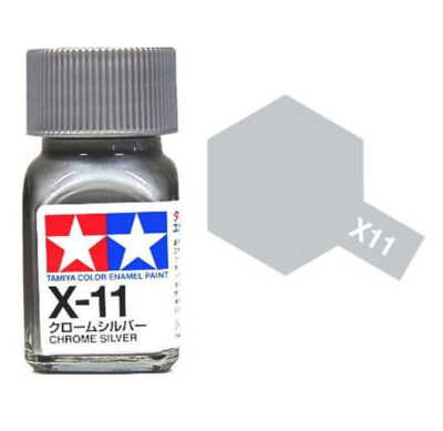 TAMIYA ENAMEL PAINT 80011 X-11 Chrome Silver [Gloss] 10ml