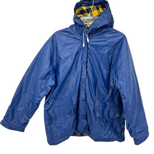 Head Winds For Women Vintage Vinyl Rain Coat Jacket Size 1x Flannel Lined
