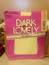 wow Vintage Dark  Lovely ultra ultra sheer white nude pantyhose size pet/med