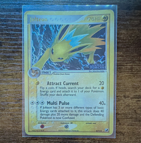The Pokémon Company Jolteon 8/115 EX Unseen Forces Reverse Holo EN