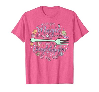 Heartfelt Magic & Dinglehopper Hair T-Shirt, Pink Heather, Men's Large Fit
