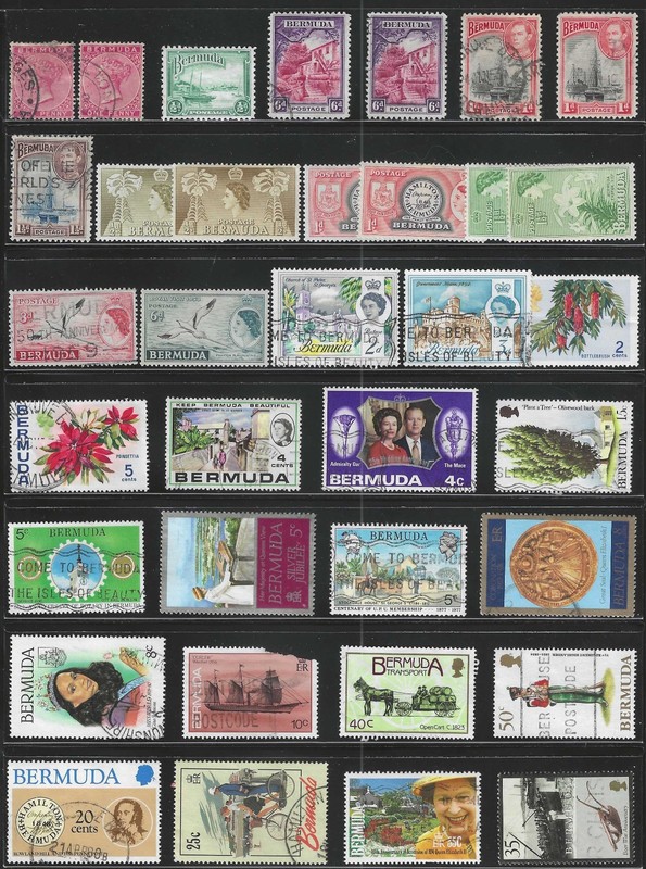 Bermuda Stamps Lot of 35 Mint and Used