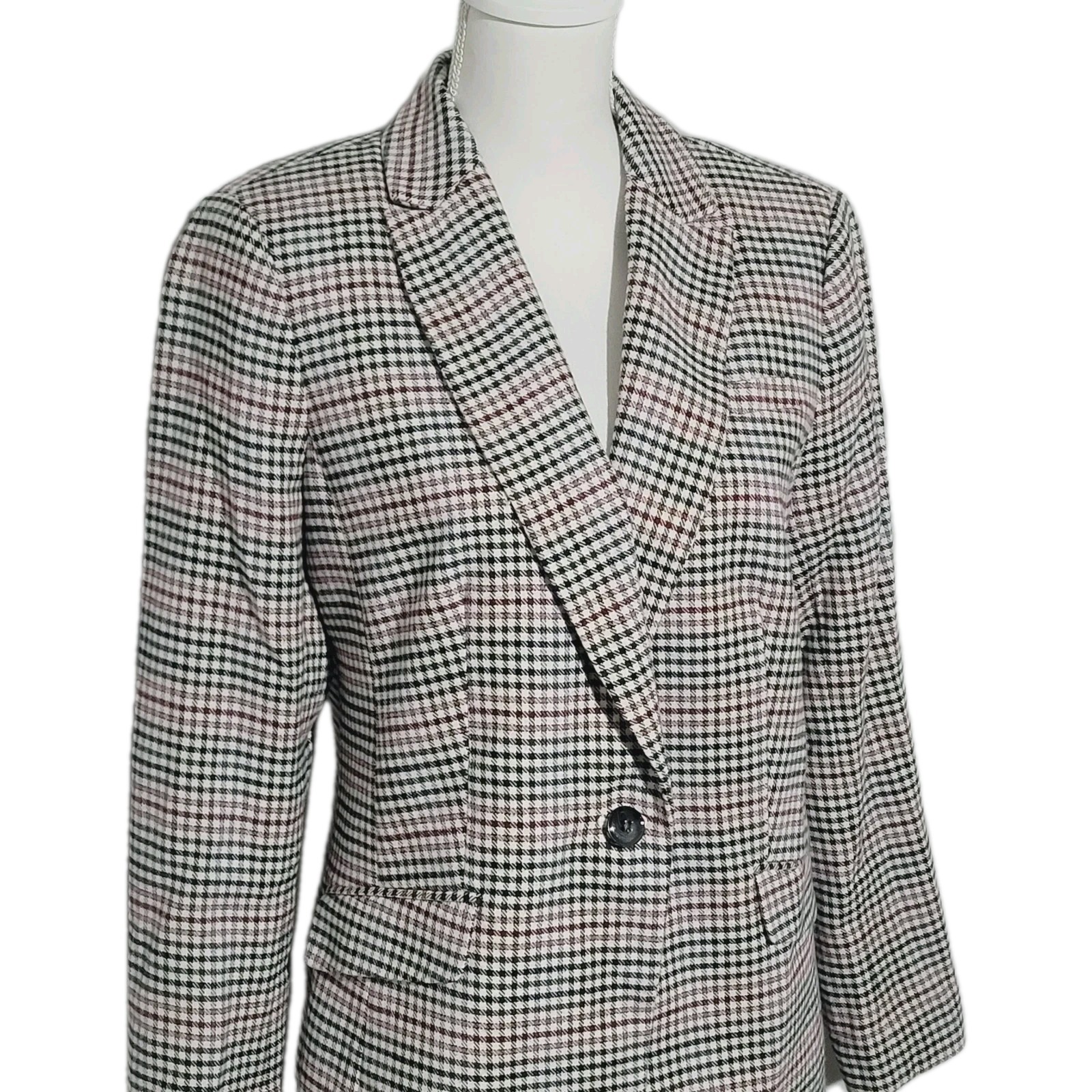 Talbots Houndstooth Multicolor Blazer Jacket Wome… - image 6
