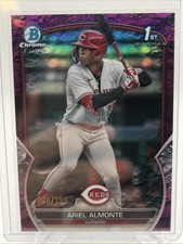 2023 Bowman - Chrome Prospects Ariel Almonte #BCP-78 Fuchsia Lunar Crater...