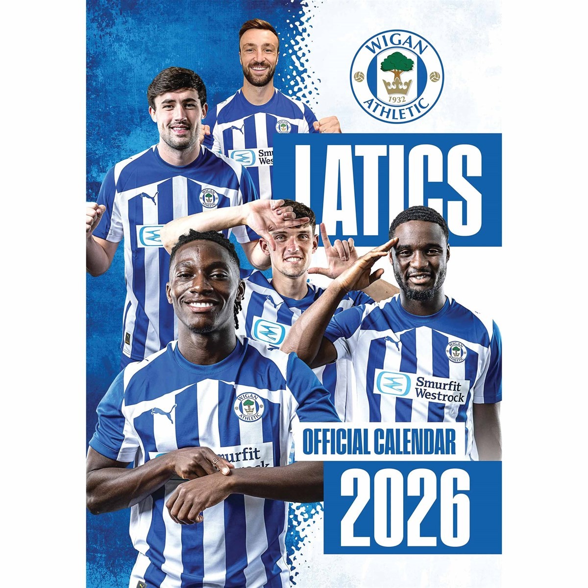 Wigan Athletic FC A3 Calendar 2026, Wall Calendars, Month To View, Sports, Gift