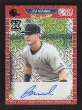 Jose Miranda 2021 Pro Set Metal - 1989 Pro Set Base Autographs Mojo Red #PA-JM3