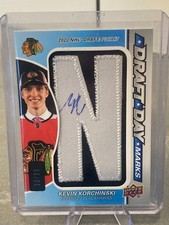 2023-24 Sp Game Used DDM Draft Day Marks Kevin Korchinski DDM-KK