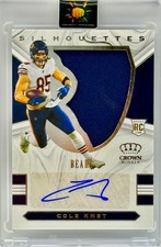 Cole Kmet RARE SSP SILHOUETTE ROOKIE AUTO /99 INVESTMENT CARD BEARS MINT