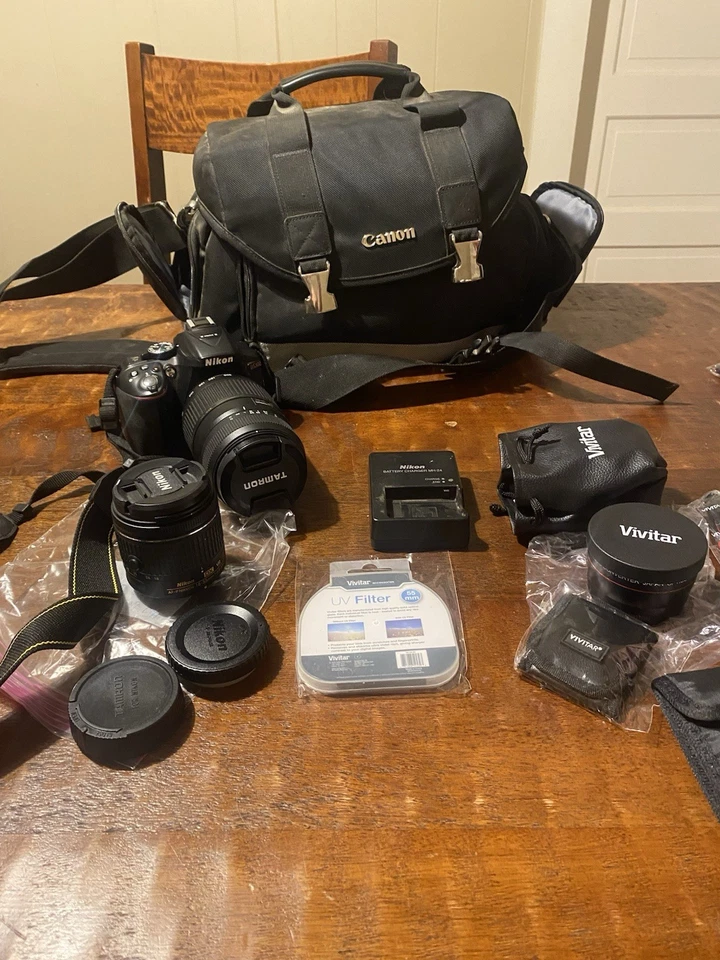 Cámara Nikon D5300 DSLR con kit de lentes y bolsa para cámara Nikon. Completo probado  Foto 4 de 4