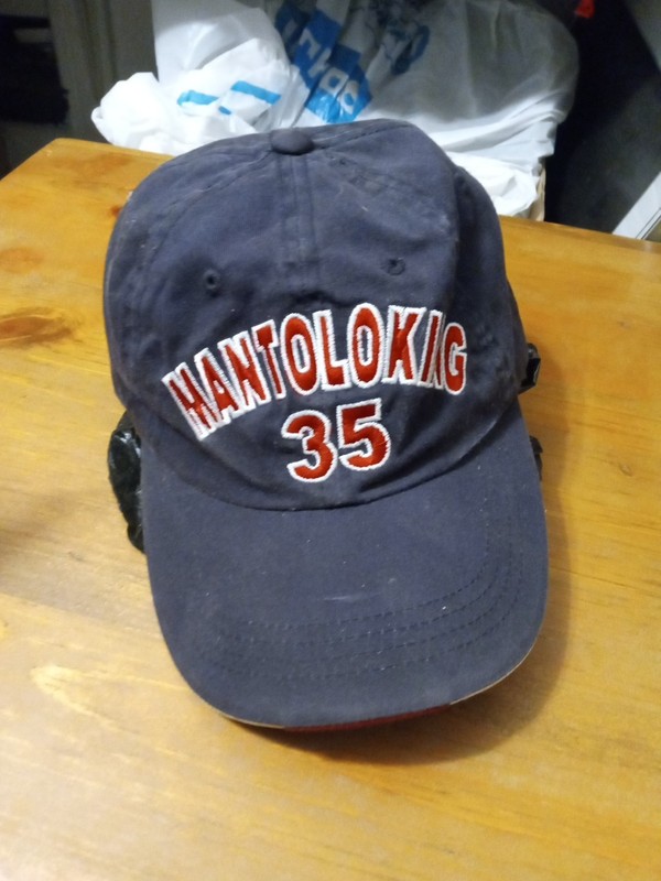MANTOLOKING NEW JERSEY SUPER STORM SANDY FIRE COMPANY 35 RARE BASEBALL HAT USED