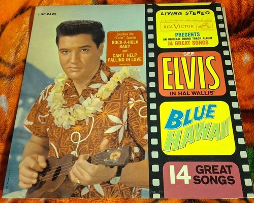 Elvis Presley- Blue Hawaii LP (LSP-2426). First Pressing With Rare Hype Sticker!