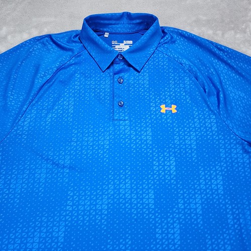 Under Armour Shirt Mens Extra Large Blue Coldblack HeatGear Golf Polo 1842752 - Picture 2 of 12