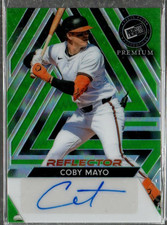 2024 Press Pass Premium Autograph Reflector Prismatic Green Coby Mayo Auto /3