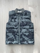 H&M Weste Dino grün-grau 122/128 Frühling Herbst Kurzarm TOP