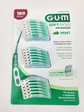 GUM Soft-Picks Advanced Mint 180 Count 3 Cases Dental Picks Dentist Recommended