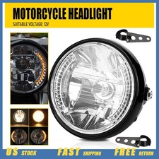 Universal 7 Motorcycle Headlamp With Turn Signal Led Headlight Housing Bucket