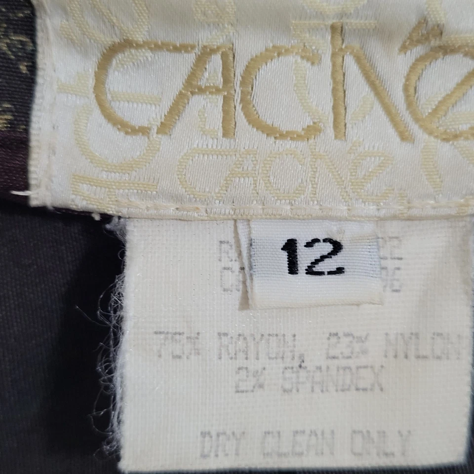 Pantalones de tiro alto elásticos de piel de serpiente marrón Cache de colección hechos en EE. UU. talla 12 (28x31) Foto 3 de 4