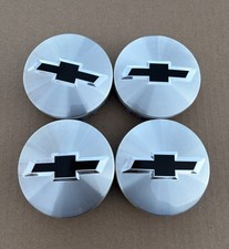 Chrome Center Caps Wheel 83mm 3.25 With Black Bowtie 4pcs For Silverado Suburban