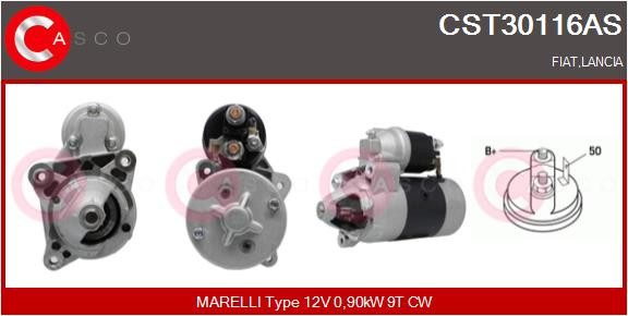 Casco Starter 0.90 KW FüR Fiat Tempra 1.6 I.E Punto 1.4 GT Turbo Lancia Dedra-image