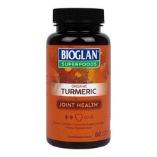Bioglan Organic Turmeric 60 Capsules Help Joint Health Muscle Function Immune