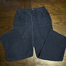 Vintage Sears Women's Pants 14 Corduroy stretch fit High Rise blue