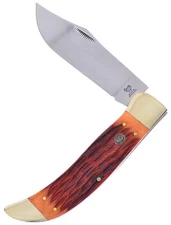 Hen & Rooster Int Large Folding Knife Stainless Steel Blade Jigged Bone Handle