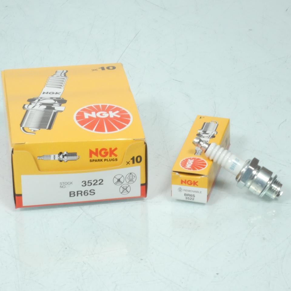 Bougie d'allumage NGK BR6S 3522 pour moteur auto lot de 10 pièces