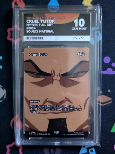 Cruel Tutor [24] MTG Last Airbender Eternal Mythic Full Art Ace Grade 10