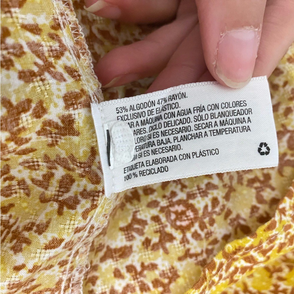 Universal Thread Fall Peasant Bubble Sleeve Flora… - image 8