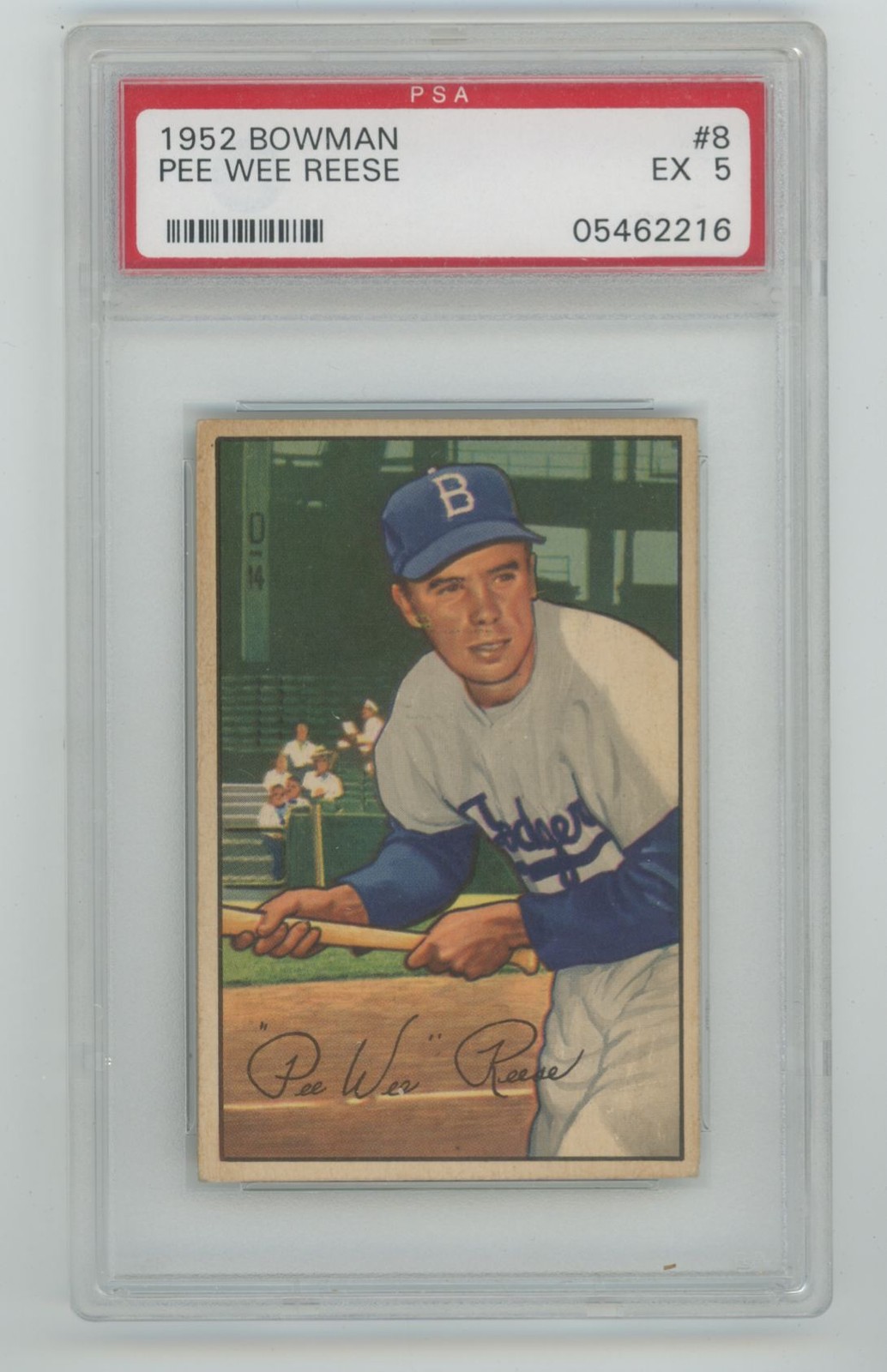 Pee Wee Reese 1952 Bowman PSA 5 #8 Brooklyn Dodgers