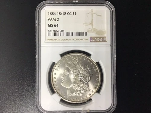🔥1884 18/18 CC Morgan Silver Dollar – VAM‑2 – NGC MS64 – Hit List 40!🔥