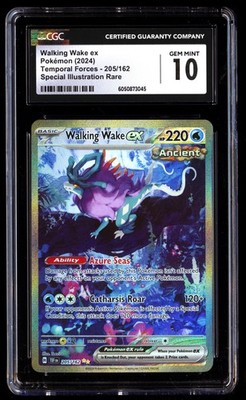 CGC 10 Walking Wake EX 205/162 Pokémon Temporal Forces 2024