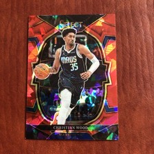 CHRISTIAN WOOD 2022-23 Panini Select Concourse RED CRACKED ICE PRIZM Dallas #29