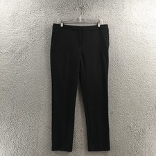 Tommy Hilfiger Skinny Leg Trouser Pants Womens 10 Black High Rise Zip Classic