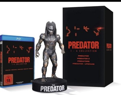 Predator 1-4 Collection Blu Ray + Predator Statue NEU/OVP FSK18