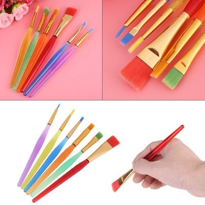 6pcs/set Colorful Nylon Hair Painting Brush Watercolor Paintbrush For Children